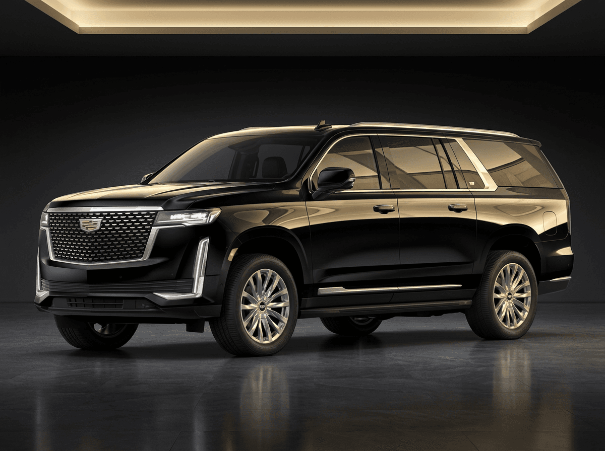 Black Cadillac Escalade luxury SUV