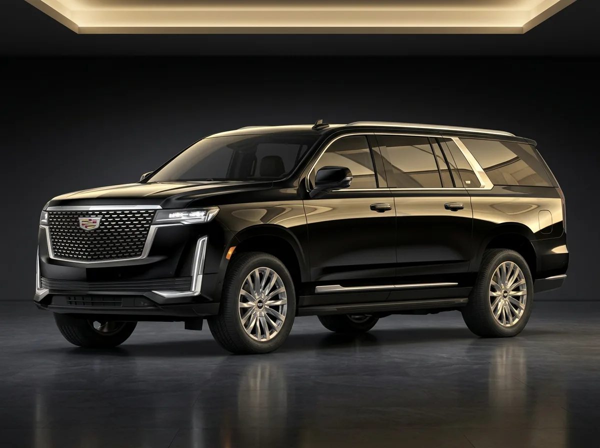 Black Cadillac Escalade ESV luxury SUV